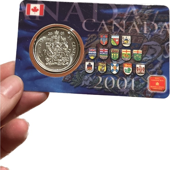 🎈$10 add on - 2001 - CANADA 50 Cents - P Specimen - SEALED Card - Picture 1 of 2